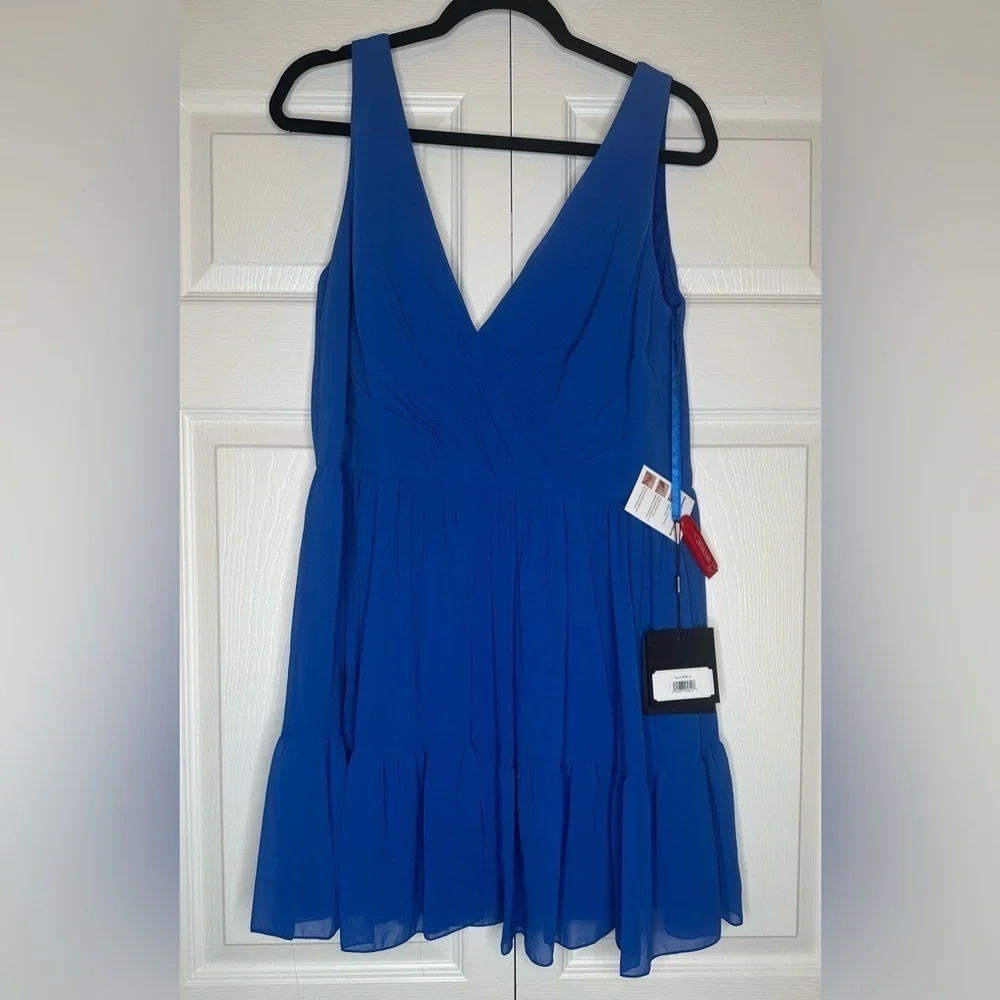 Ieena for Mac Duggal 70213 Ruched Bodice V-Neck Dress NWT - Picture 7 of 9